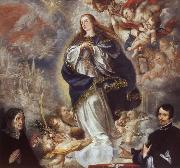 Juan de Valdes Leal The Immaculate Conception of the Virgin,with Two Donors oil painting on canvas